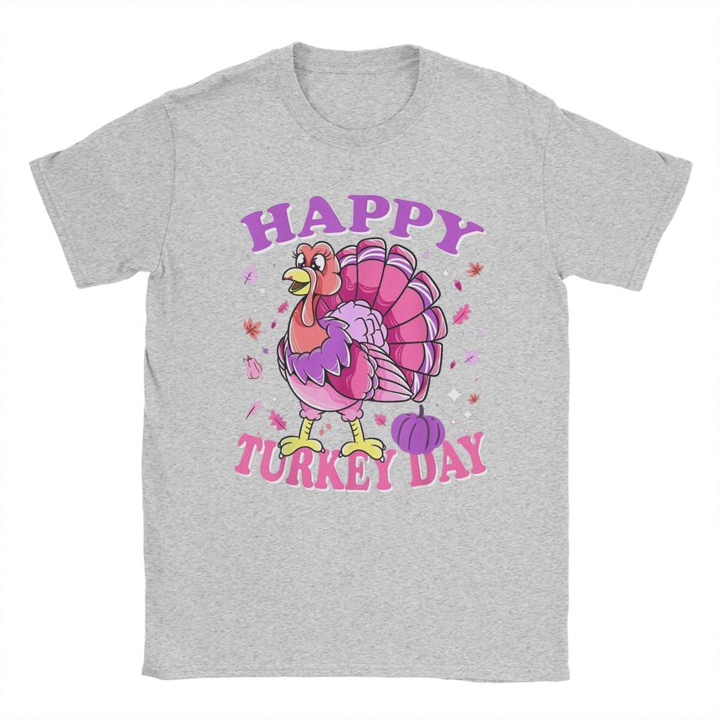 Men's Thanksgiving Female Turkey Happy Turkey Day T Shirt Cotton Clothing Awesome Short Sleeve Crewneck Tees Summer T-Shirt