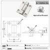 Stainless Steel Adjustable Torque Damping Hinge with Positioning Stop