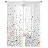 Polka Dots Watercolor Texture Curtain Tulle Decorative Sheer Curtains for Living Room Bedroom Kitchen Hotel Home Window Panels