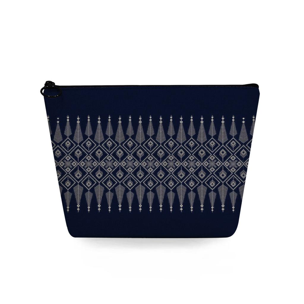 Women Blue and White Porcelain Print Cosmetic Bag Toiletries Organize Travel Storage Case 6750