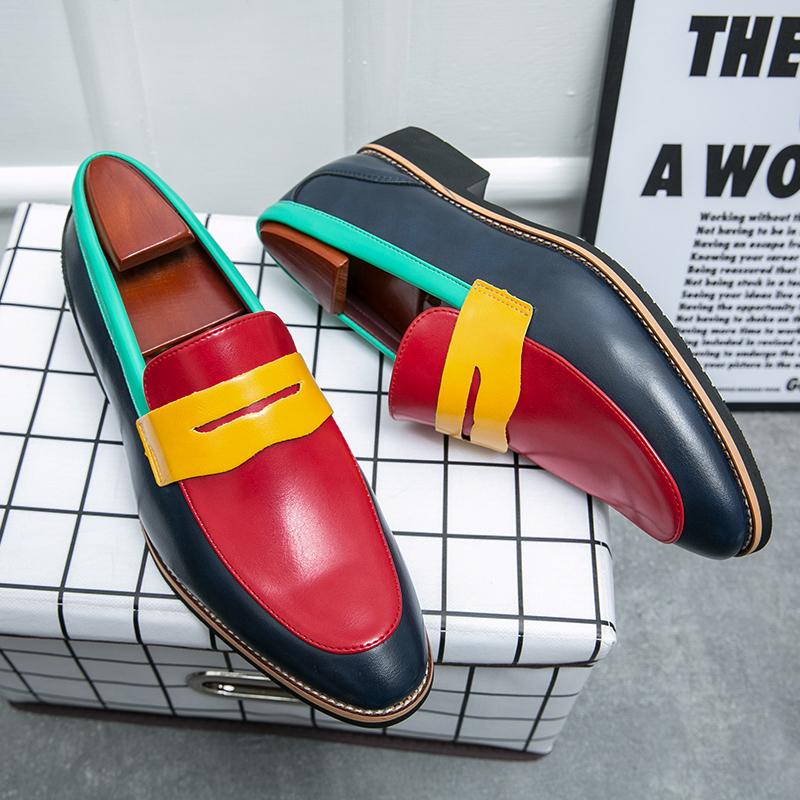 Fashion Mens Dress Wedding Fashion Office High Quality Leather Comfy Business Formal Italy Driving Loafers Shoes for Men Plus Size 38~48