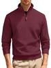 European-American Stand-up Collar Heavyweight Jacquard Half-Zip Long-Sleeve Men's Hoodie for Casual Business In Spring and Autumn.