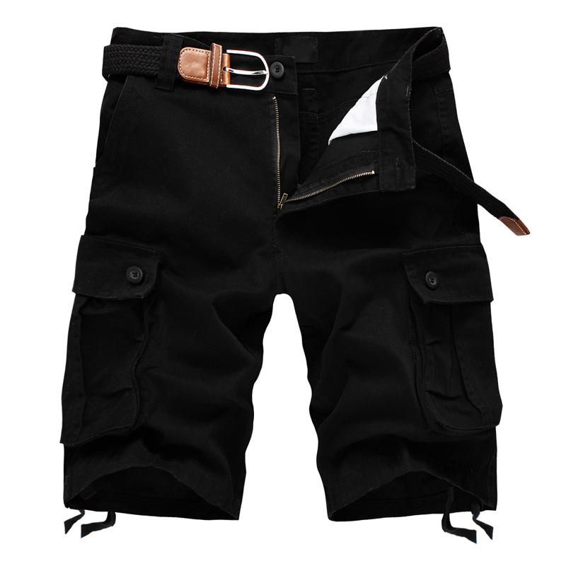 Men's Summer Casual Multi-Pocket Workwear Shorts – Loose Fit, Plus Size, Five-Point, Mid-Length Beach Breeches.