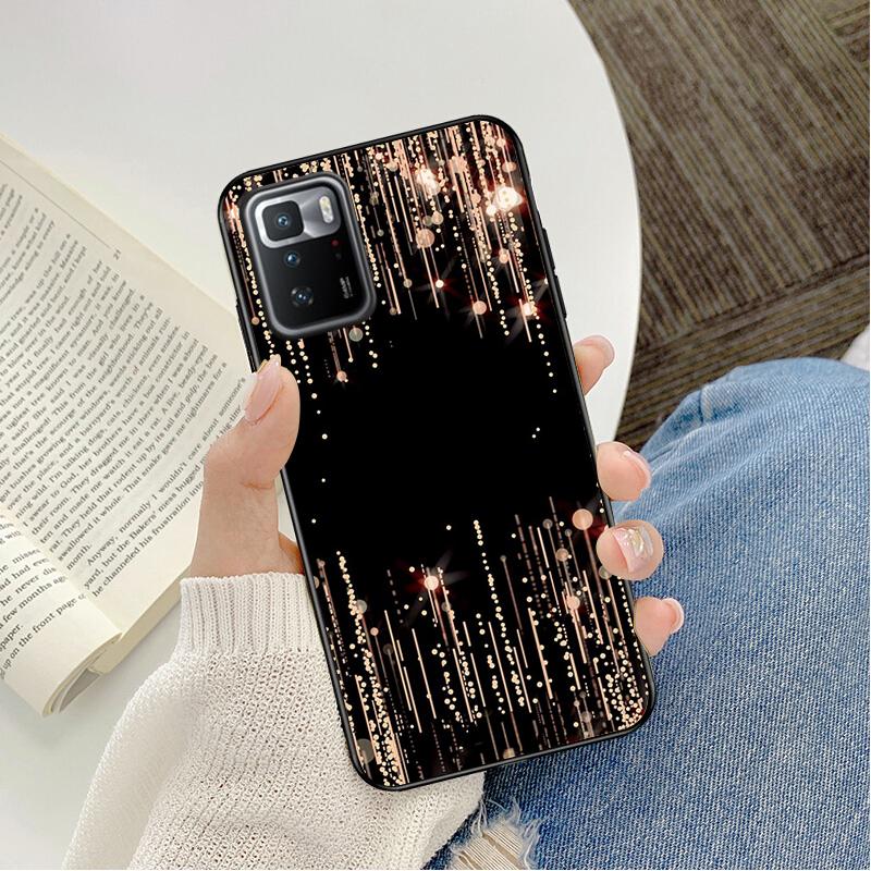 Phone Case For Xiaomi Redmi Note 11 10 Pro Note 8 Pro 9Pro Note9 9S 10S 9T Redmi 10 9C 9A Dripping Glitter Pink Purple Case