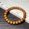 Ethnic Style Green Sandalwood Straight-cut Barrel Beads Bracelet Handmade Boutique Sandalwood Small Bracelet Men's and Women's Wenwan Single Circle