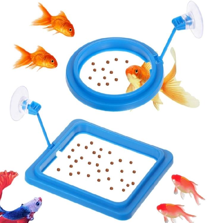 Fish Feeding Rings Fish Tanks Rings Feeders Fish Tanks Floating Food Circle with Strong Suction Cup for Feeding Food