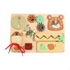 ChildCentered Busy Board Wood Wooden Fine Motor Toy for Young Children, Preschoolers,