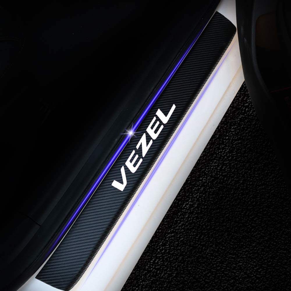 Fits Honda Vezel Door Scuff Plate Side Step Guard Car Carbon Fiber Door Guard