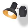 VidaXL Lampe murale 2 pcs pour 2 ampoules E27 Noir et doré