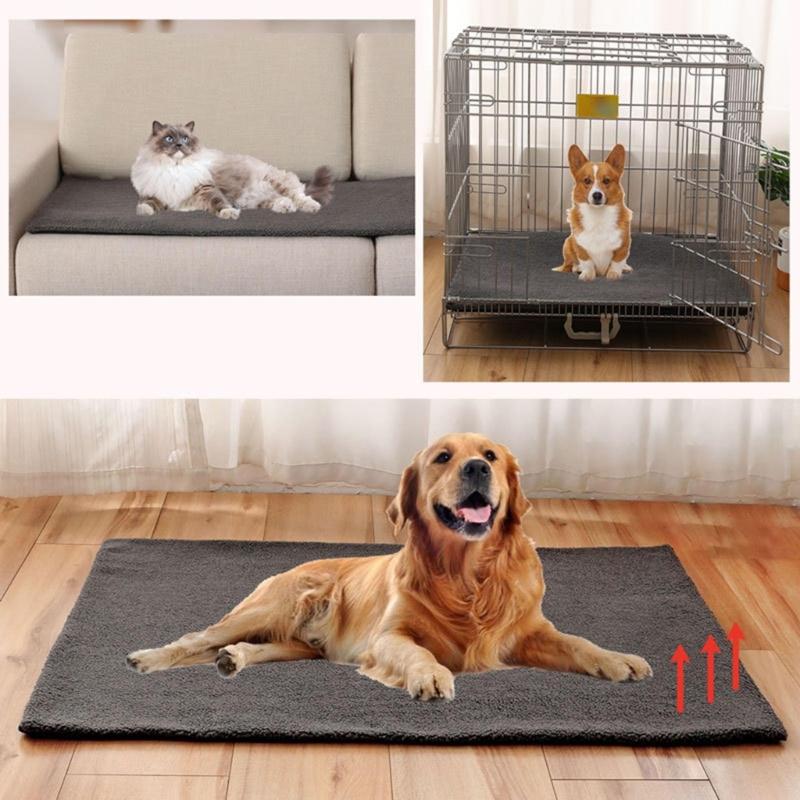 Removable Pet Sleeping Mat Self Heating Dog Bed Mat for Small Medium Dogs Cats Comfortable House Accessory Anti Slip