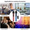Wireless Microphone System Receiver with Handheld Microphone, 2 Microphones, Rechargeable Wireless Microphone, Anti-Howling, Digital Display, U-Band, 