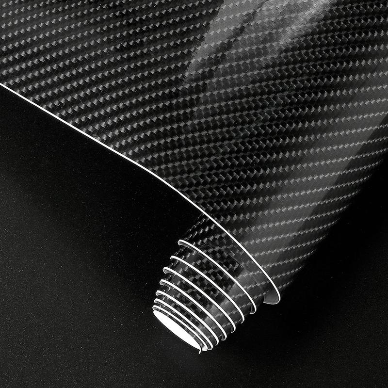 100x30cm 5D Carbon Fiber Vinyl Film Stickers Car Protective PVC DIY Flexible Waterproof Self Adhesive Decals Auto Accessories