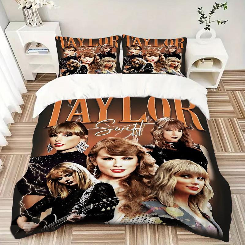 3dílná sada povlečení Taylor Swift: Ideální do ložnice nebo pokoje pro hosty. Měkké a pohodlné bez vnitřního jádra yy251010150