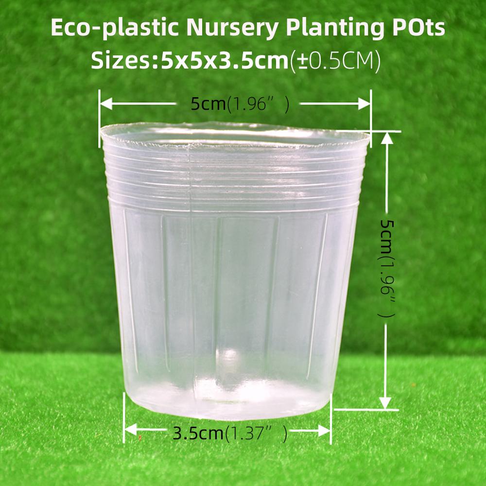 

100 шт. прозрачная пластиковая миска для рассады, садовая орхидея, мешок для выращивания суккулентов, дышащие цветочные горшки