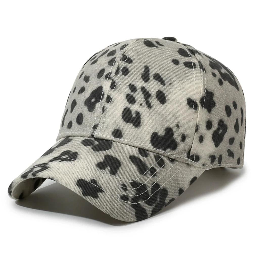 Leopard Printed UV Protection Baseball Cap Breathable Adjustable Sun Protection Duckbill Cap for Outdoor Casual Accessories