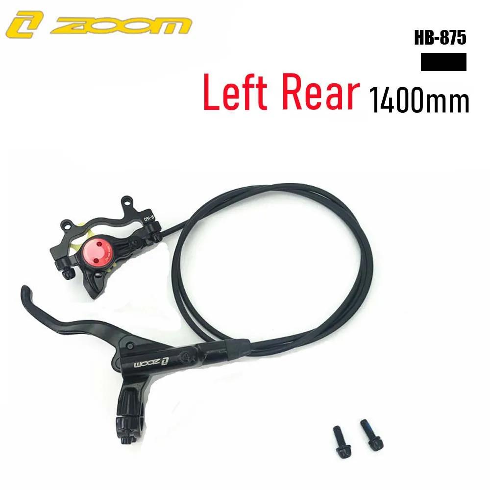 ZOOM HB875 MTB Bike Hydraulic Disc Brake Set 800/1400mm Left Front/Right Rear Mountain Bicycle Oil Pressure Left Rear Black