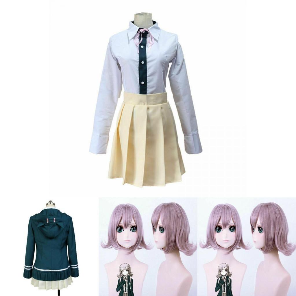 Danganronpa Chiaki Nanami Halloween Costume Set With Stylish Jacket Shirt And Skirt