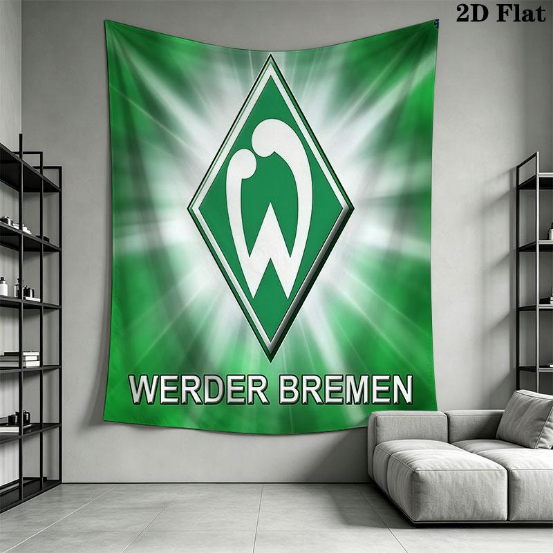 Werder Bremen logo Wall Hanging Printed Fabric Blanket Decorative Tapestries for Bedroom Living Room Home Decor