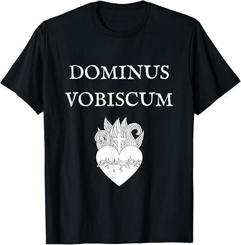 NEW LIMITED Dominus Vobiscum Traditional Latin Catholic Heart T-Shirt XXXXL