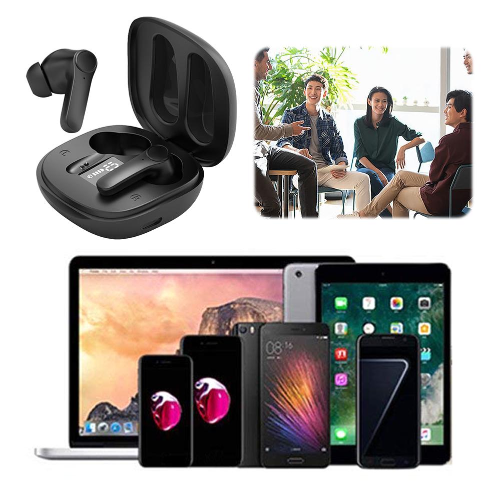 144 Languages Instant Translated Smart Voice Translator 4 Translation Mode Wireless BT Translator Headset Translating Headphones