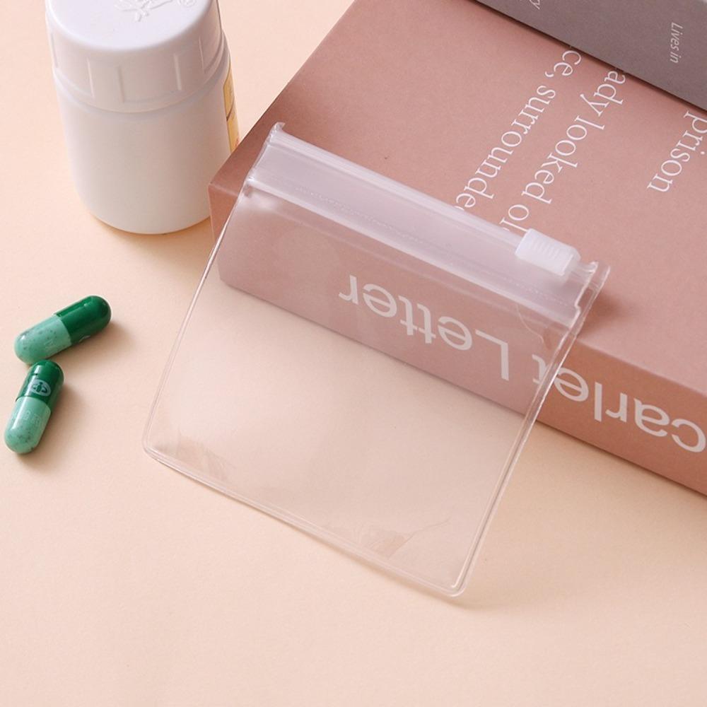 1/7/28pcs Translucent Pill Pouch With Zippered Pill Pouch Set Portable Pill Container  Travel