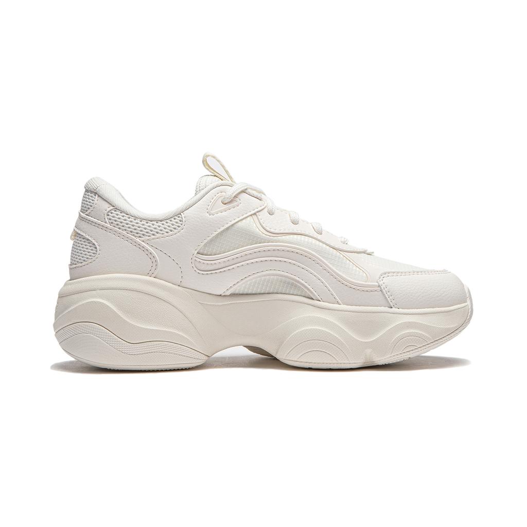 New LiNing Honey Anti Slip Wear Resistant Low Top Casual Shoes Women's White AGCU252-1