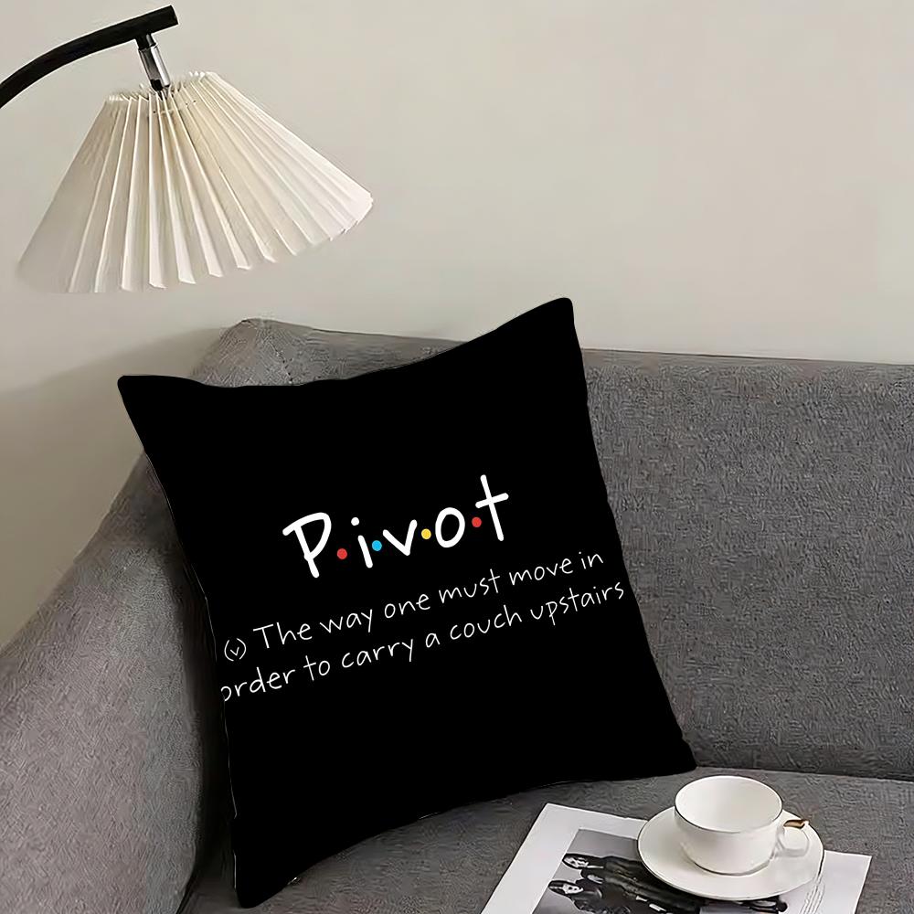 Classic FFriends Fun Quotes Cushion Cover Pillowcase Comfort Sofa Bed Silky Elegant Invisible Zipper Decorative Cushion Cover