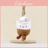Tea Cup Milk Backpack Decor Stuffed Toy Pp Cotton Short Plush Keychain For Kids