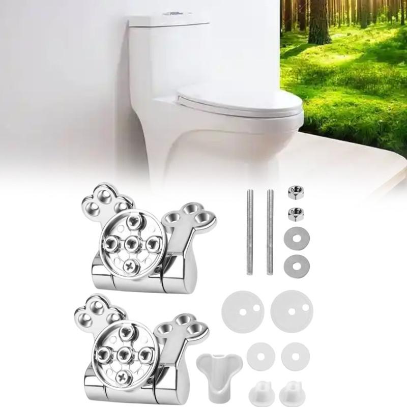 Toilet Zinc Alloy Hinge With Plum Blossom Shape For Hotels Bathroom Renovations