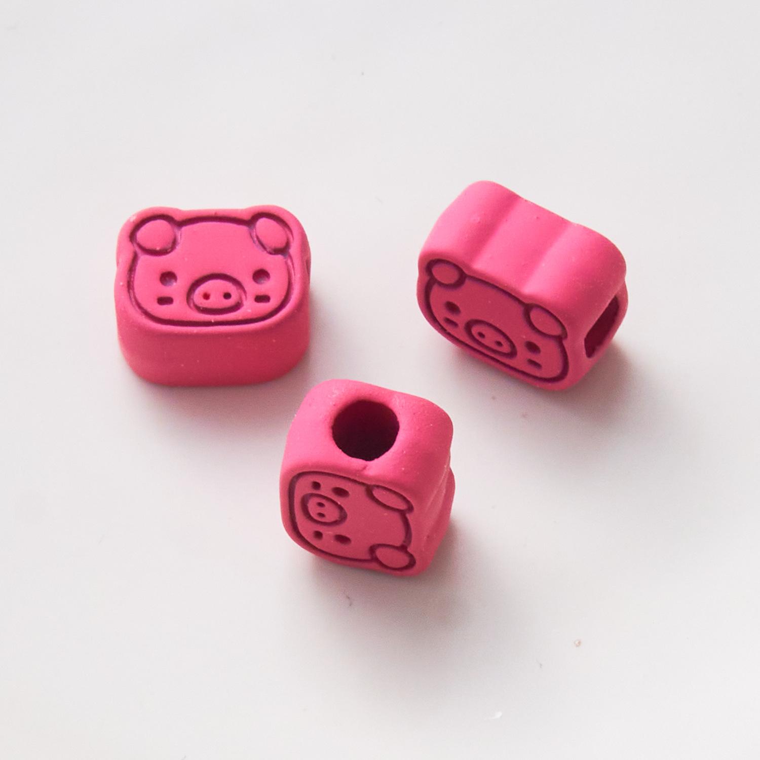 

Высококачественный сплав DIY браслет бусины аксессуары бисерные аксессуары бусины брелок поросенок прямое отверстие голова веревка 5 шт. ювелирные изделия ручной работы