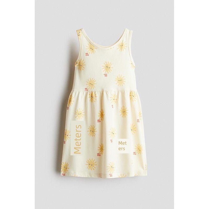

HM Children s Clothing Girl Skirt 2025 Summer New Arrival Western Style Sleeveless Cute Print Cotton Dress 1157735