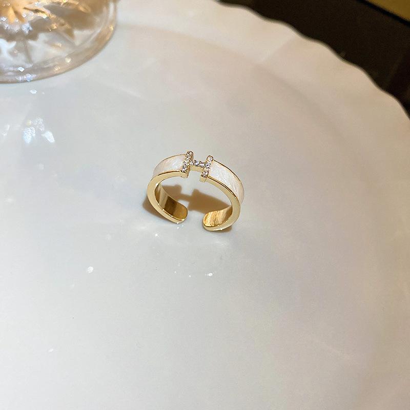 Vintage Palast Blumenring Diamantstil Leichter Luxus Premium Zeigefinger Schmuck