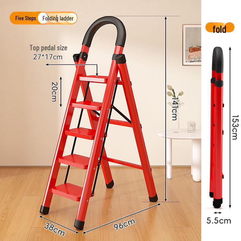 Multifunctional Folding Carbon Steel Ladder and Clothes Drying Rack