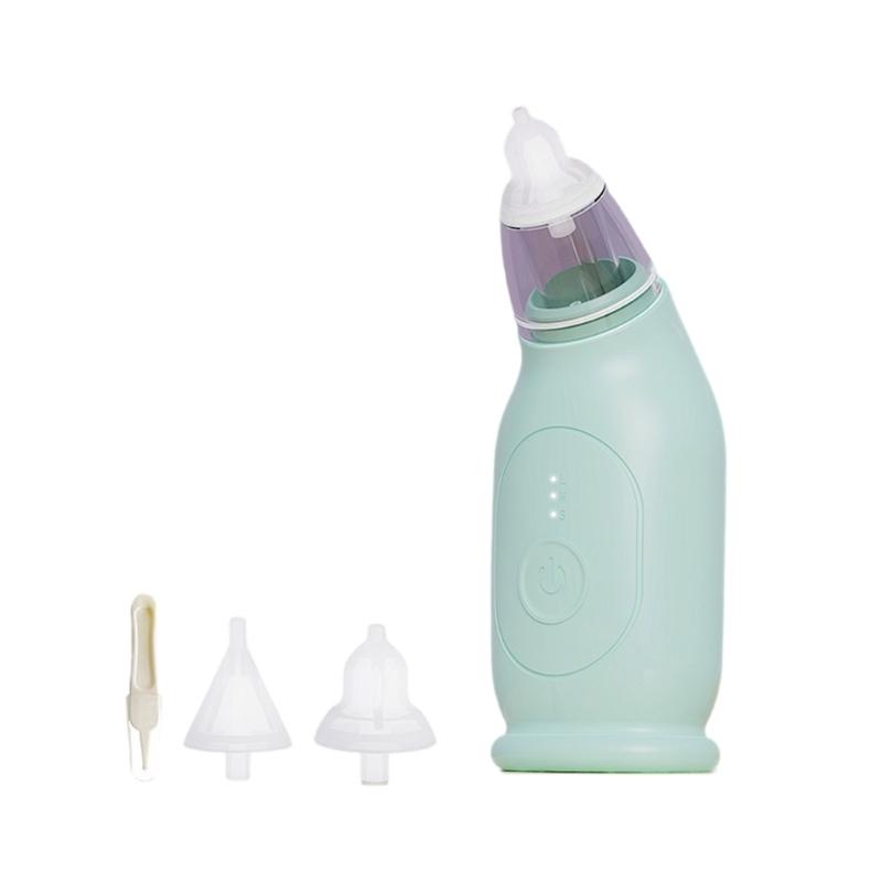 Automatic Nose Cleaner with 2 Suction Head Electric Nasal Aspirator Rechargeable Nose Aspirator Toddler Nasal Extractor