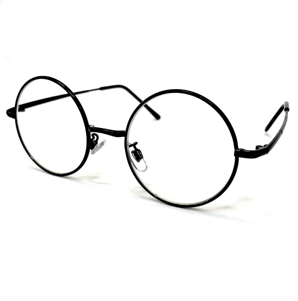 [Repeat] Sunglasses, Eyeglasses, Fashion Glasses, Glasses for Men and Women, Unisex, Classic Round Glasses, BlackClear, Free