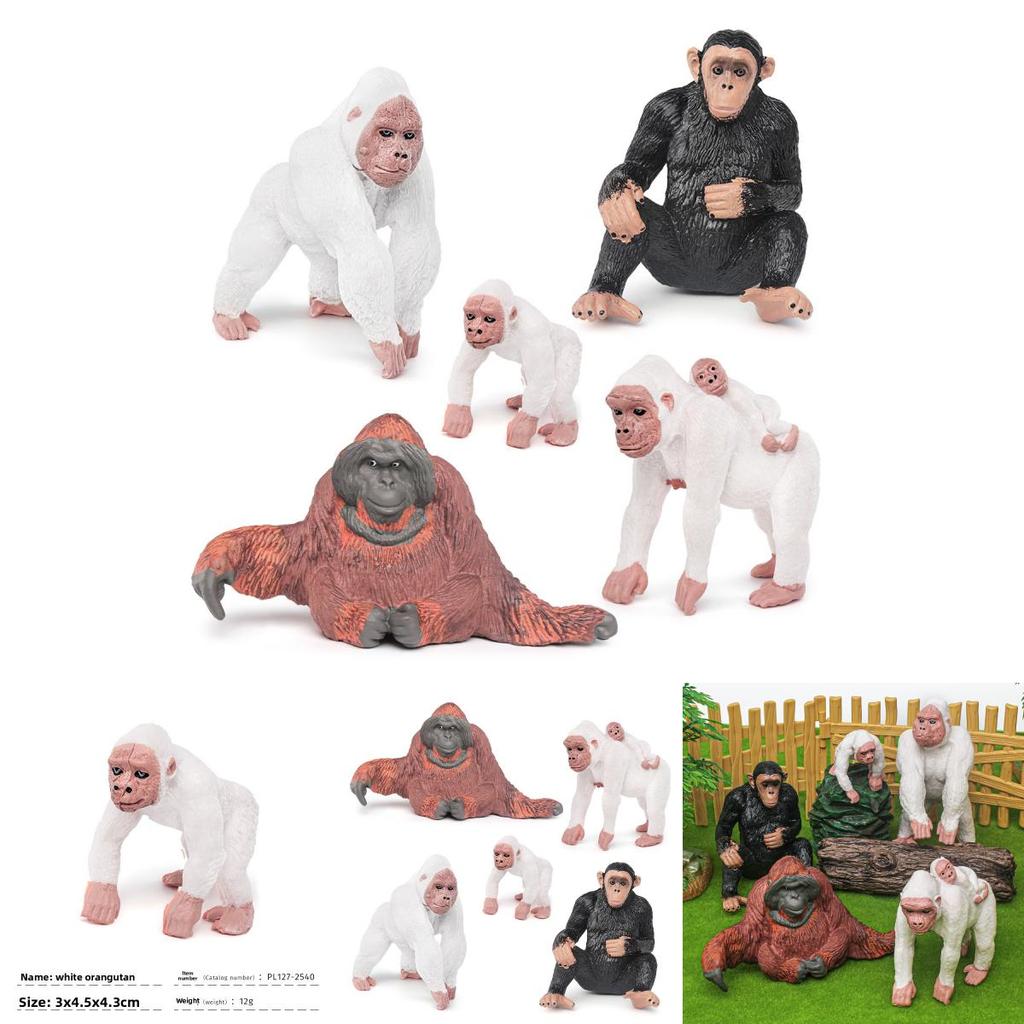 Realistic Gorilla Nature Scene Pvc Statue For Kids Educational Play