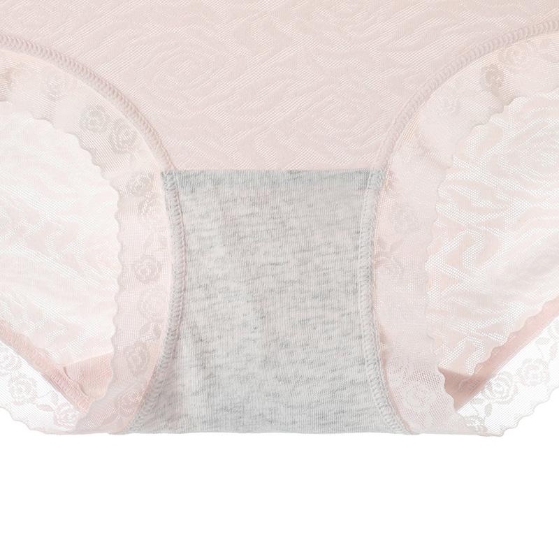 Fentengan Breathable Mesh 10A Antibacterial 3-pack Xinjiang Cotton Jacquard Pure Cotton Crotch High Waisted Women's Underwear
