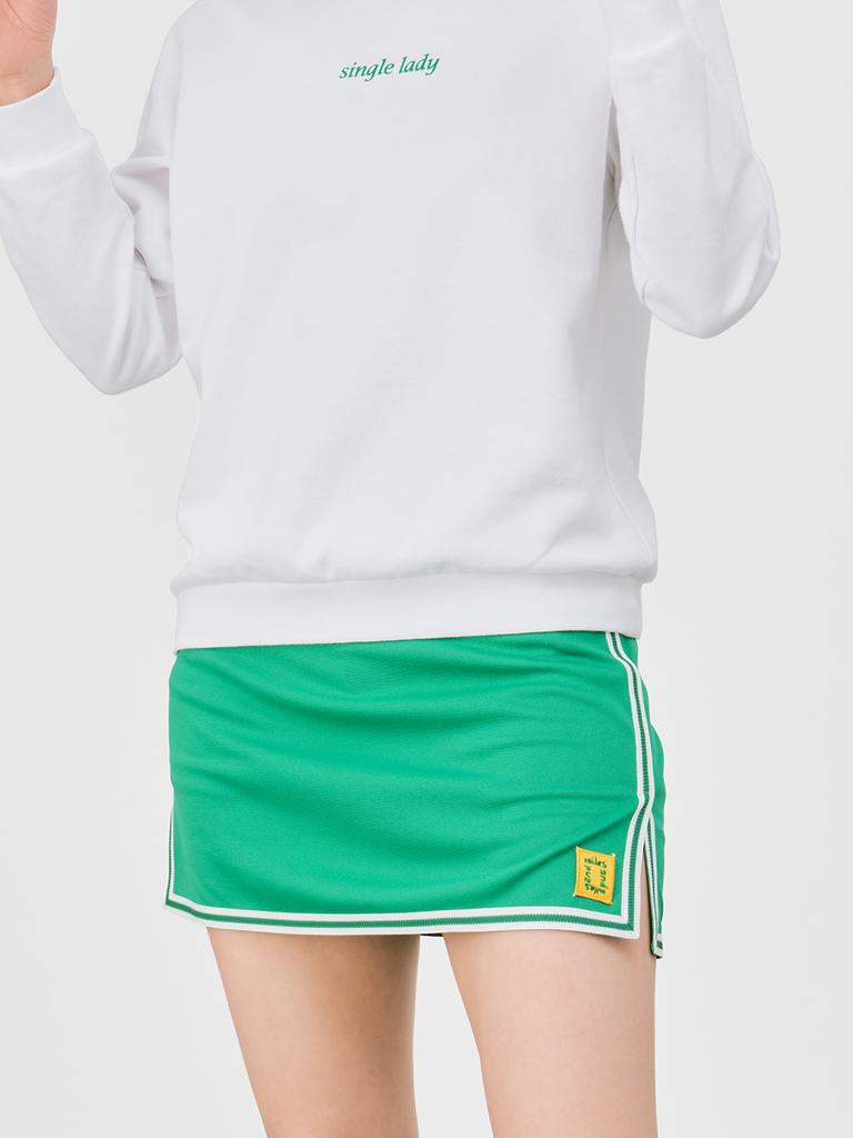 MILES AND MILES AND MILES Pique Mini Skirt_Green