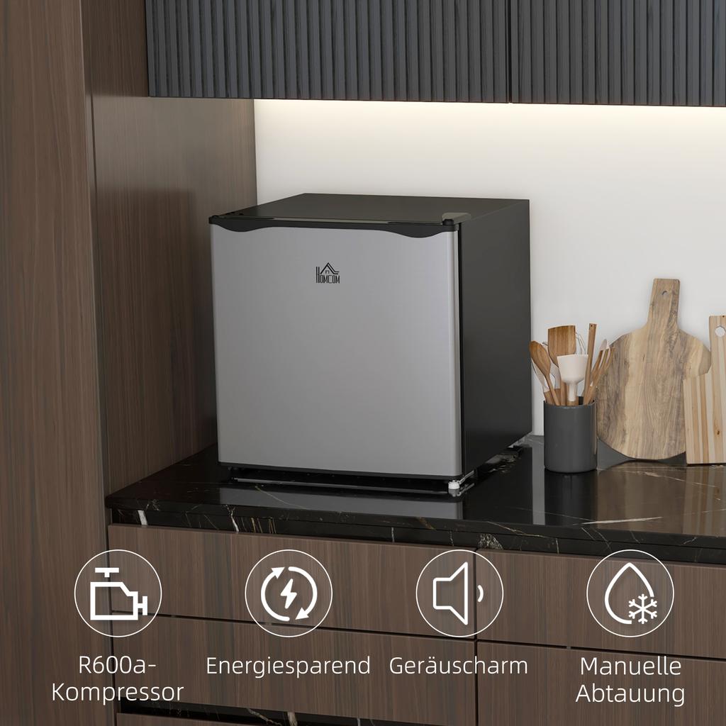 Mini Freezer, 35 L Mini Fridge, -14 To -24 Degrees C, 5-Stage Temperature Control, 47 X 44.2 X 48.8 Cm, Silver