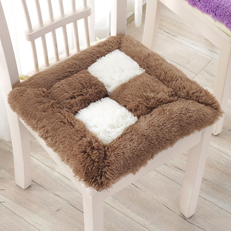 Fortykket Stol Krakk Pute Sittepute på Gulvet Student Ni-ruters Stolpute Plysj Rumpepute Kontor Langvarig Sittepute