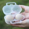 Yousheng Portable Egg Box, with 2 Compartments Design, Food-Grade PP Egg Holder, Leakproof Egg Holder with Handle for Camping Picnic