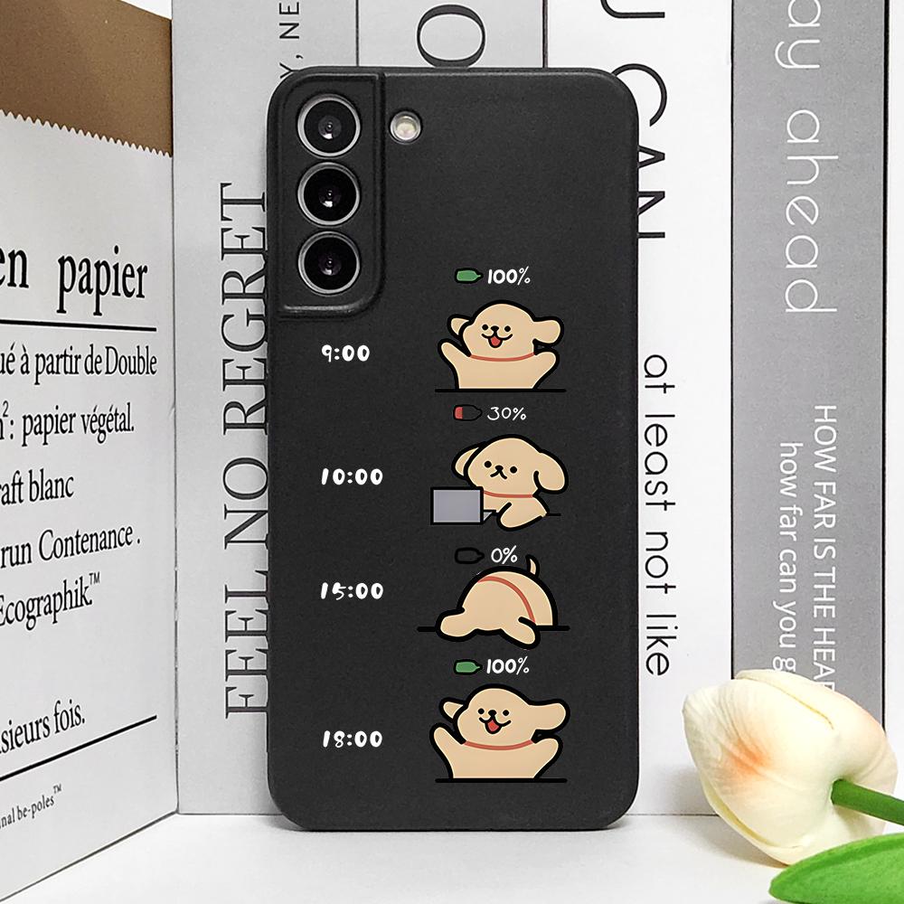Funny Animal Dog Couple Phone Case for Samsung Galaxy S25 Plus S21 FE S22 S23 S24 Ultra Shockproof Soft Cover Paired Fundas Skin