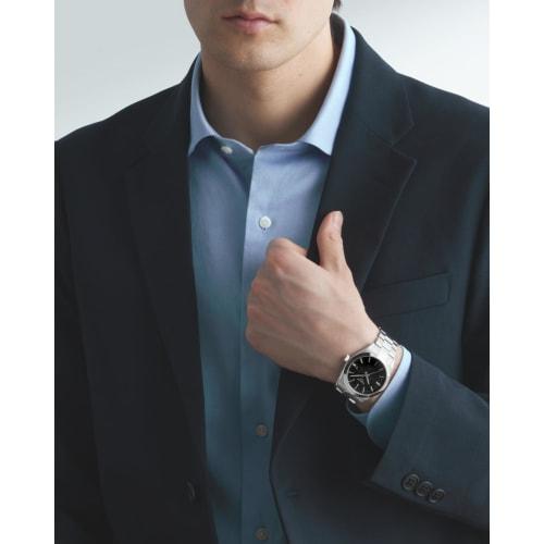 Tissot Gentleman Watch with Bracelet, Officially Imported, T1274101105100, Men's, Black Dial