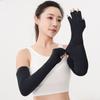 Non-slip Long Sleeve Solid Color Sunscreen Sleeve Gloves Thin Summer Arm Cover  Driving