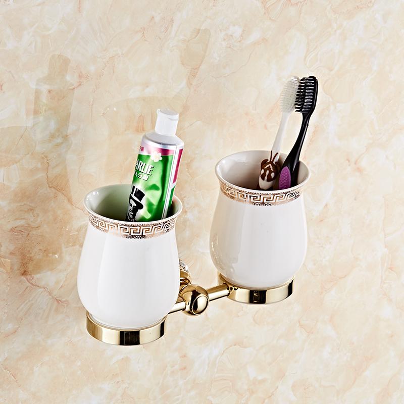 Bathroom Towel Shelf Gold Finished Bath Toilet Paper Holder Robe Hook Towel Rack Holder Tumble Holder Soap Basket ELG85400