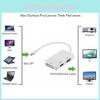 Mini Bolt Thunder Dp To Vga Hdmi Dvi 3in1 Adapter Converter Cable Display Port