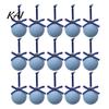 Velvet Christmas Tree Balls 15Pcs Flocking Ball Hanging Ornaments with Bow Decor, Retro Flocked Luxury Holiday Baubles Bubbles for Home Decoration,