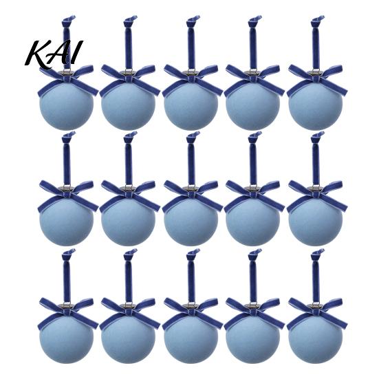 Velvet Christmas Tree Balls 15Pcs Flocking Ball Hanging Ornaments with Bow Decor, Retro Flocked Luxury Holiday Baubles Bubbles for Home Decoration,