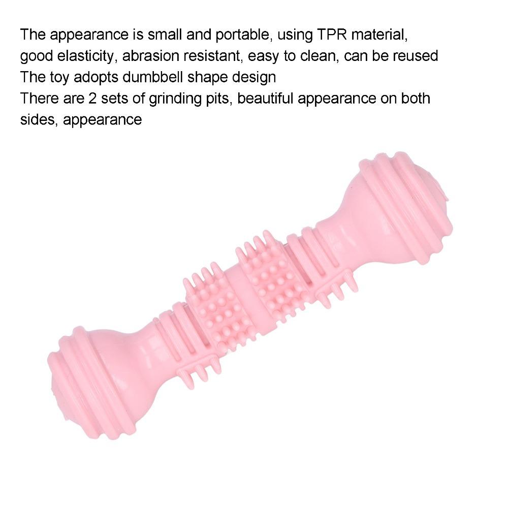 Bite Tough Dumbbell Dog Chew Toy Dumbbell Shaped Puppy Teeth Cleaning Toy  Oral Care
