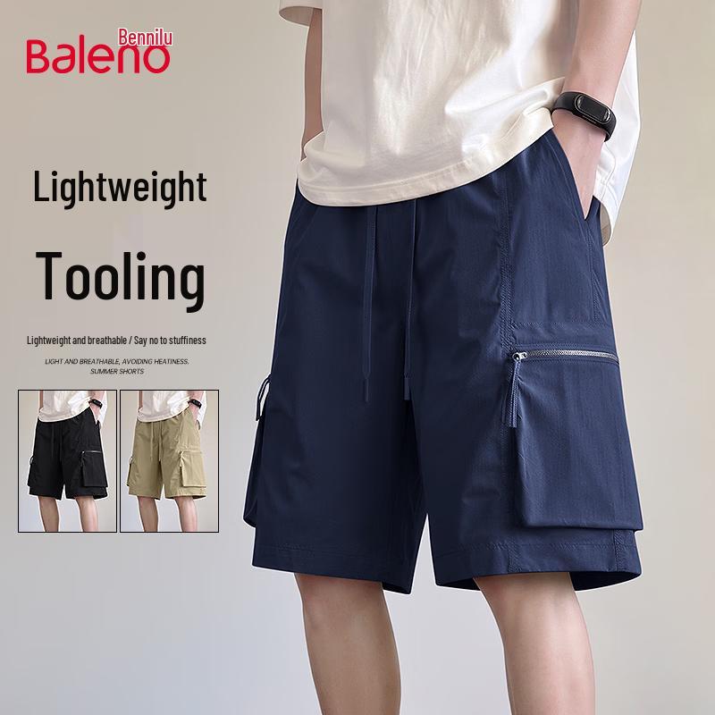 Baleno Men s Lightweight Solid Cargo Shorts M